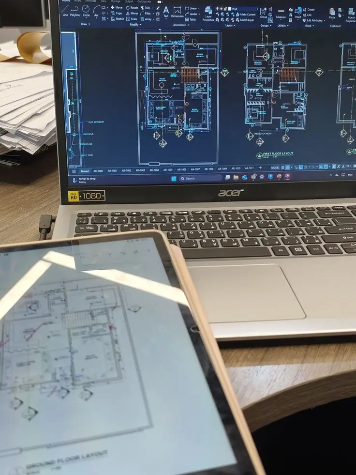 Planta em CAD com a previsão dos pontos de climatização de cada unidade